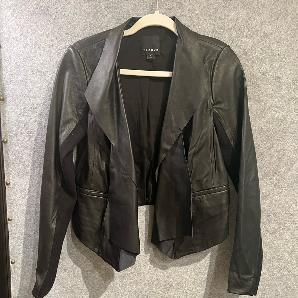 Trouvé black leather jacket